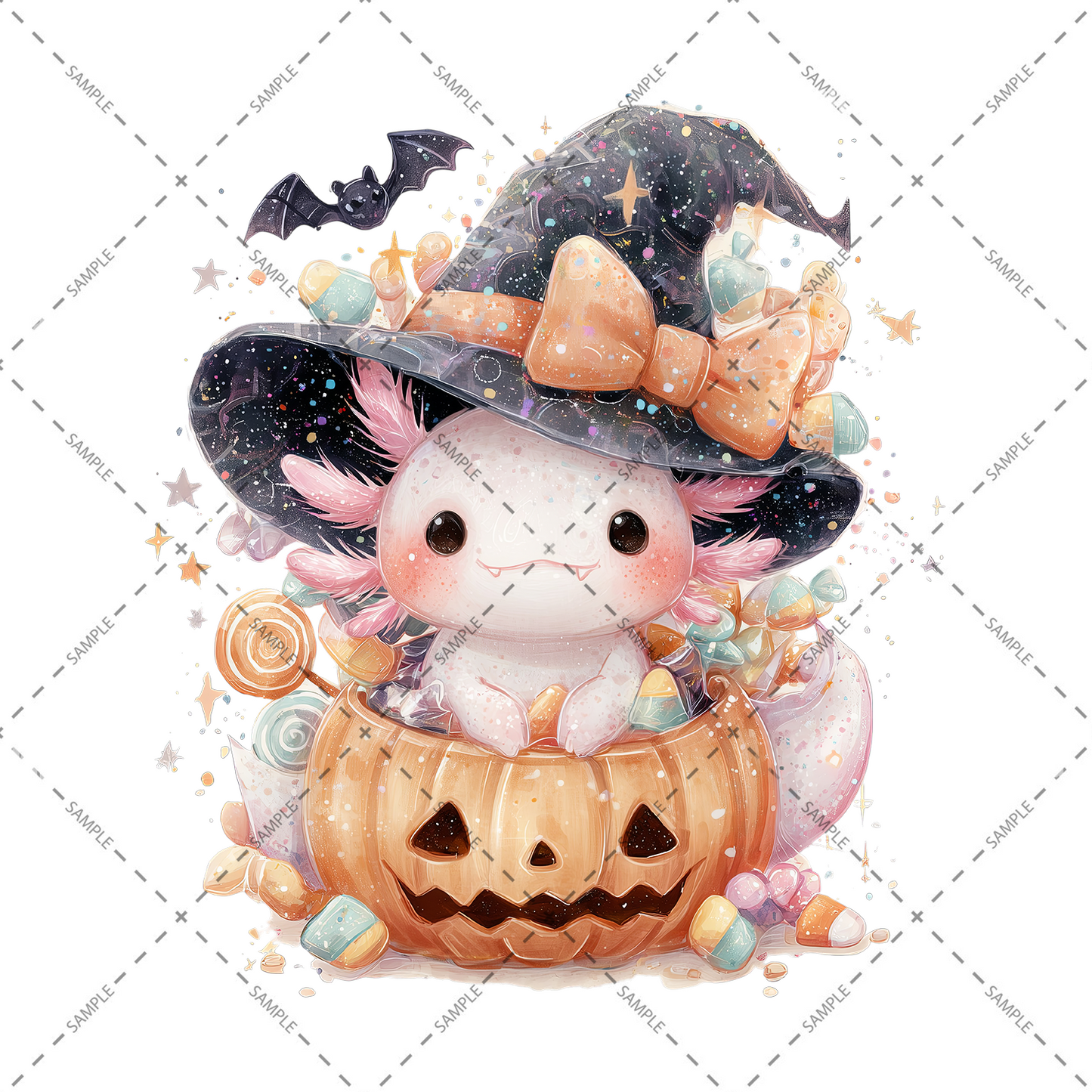 Halloween Axolotl PNGs