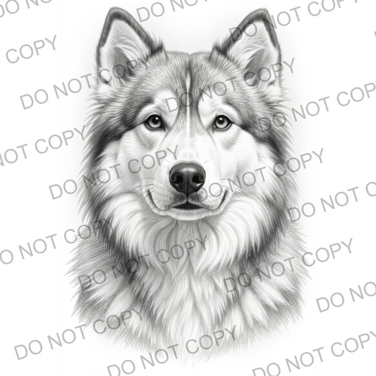 Sketchy Alaskan Malamute (limited to 15)