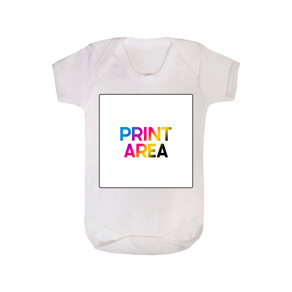 Short sleeved baby vest (white)