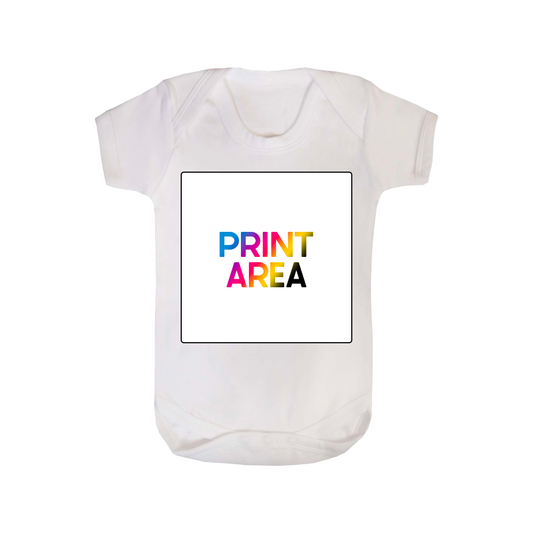 Short sleeved baby vest (white)