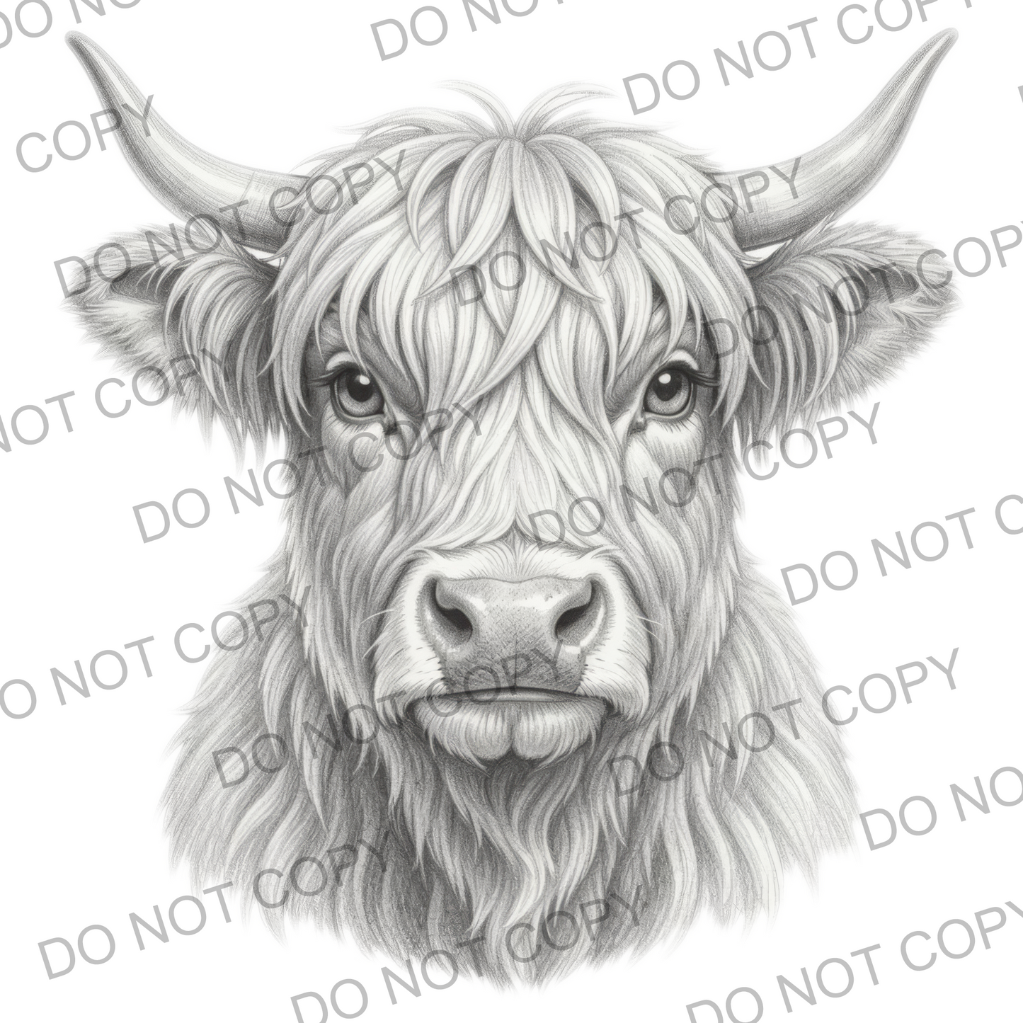 Sketchy Highland Cow (limited to 15)