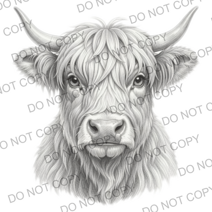 Sketchy Highland Cow (limited to 15)