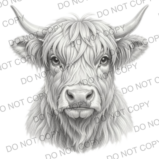 Sketchy Highland Cow (limited to 15)