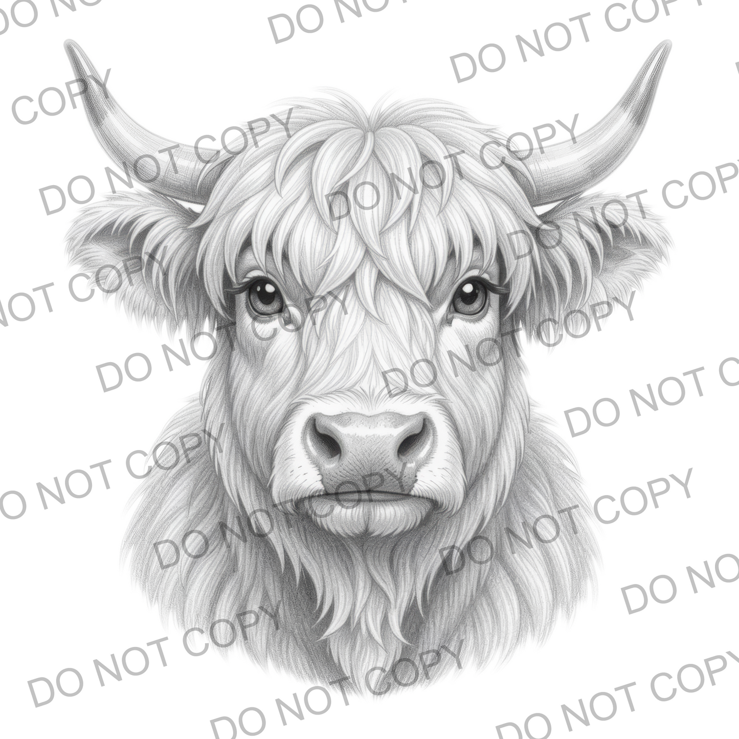 Sketchy Highland Cow (limited to 15)