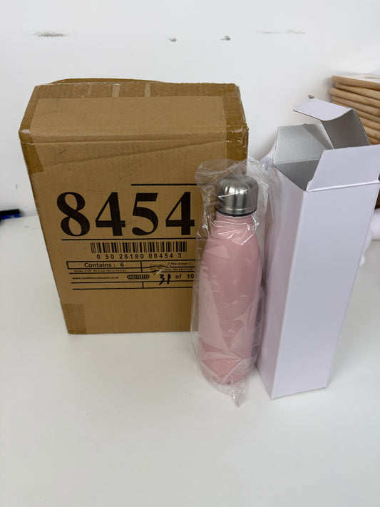 Pink 500ml bowling bottles - pack of 5