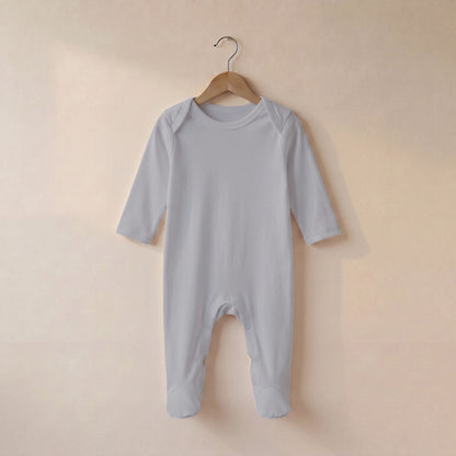 KWC Carton of 90 Plain Chest Rompersuits in Frozen Grey