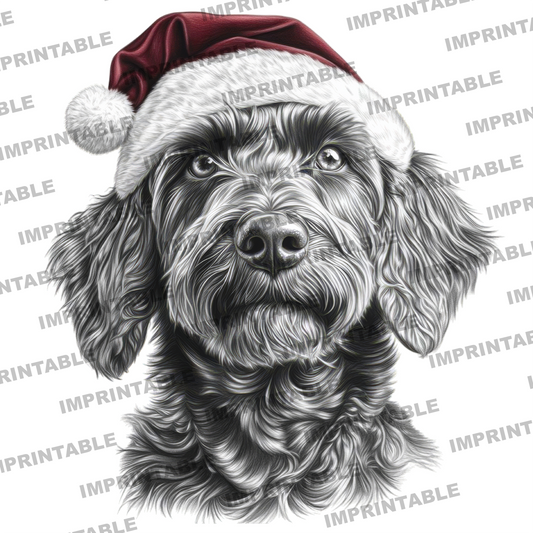 Sketchy Christmas Labradoodle