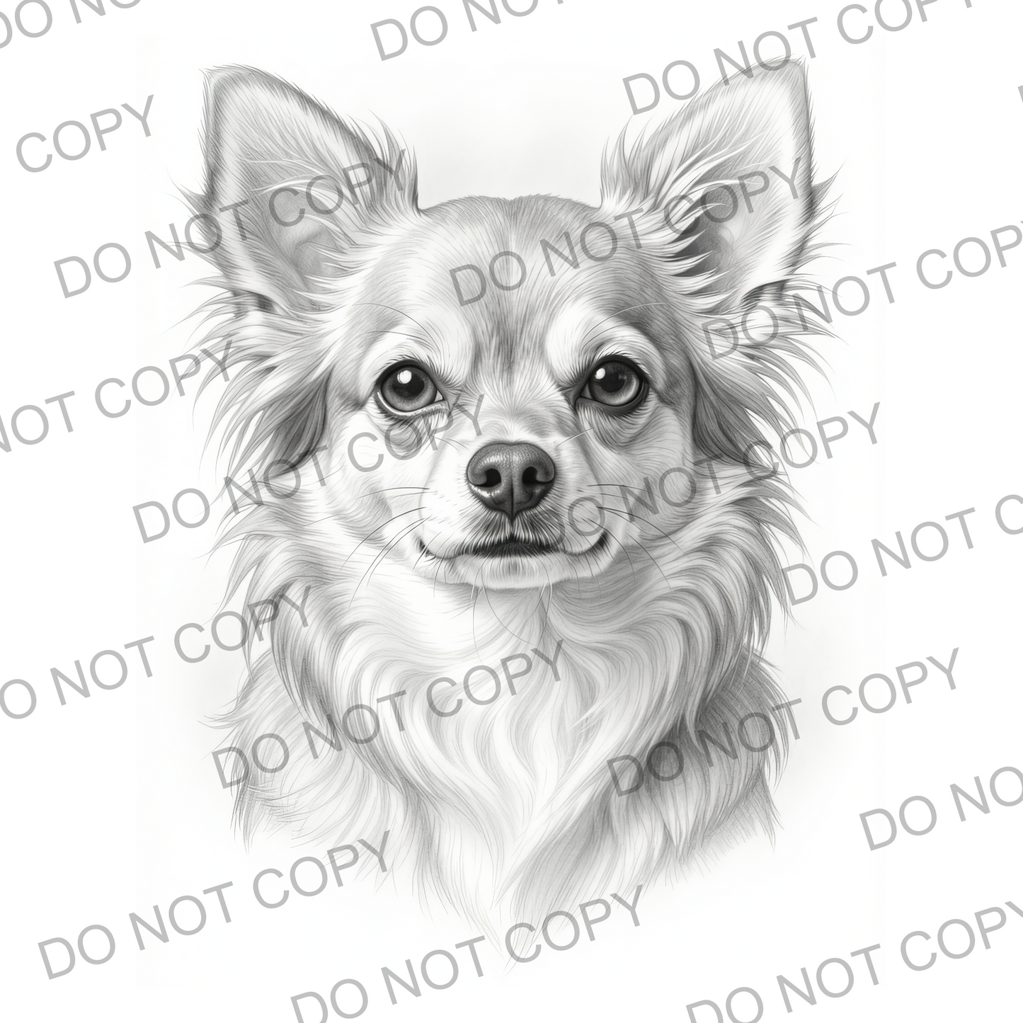 Sketchy Chihuahua, Long Haired (limited to 15)