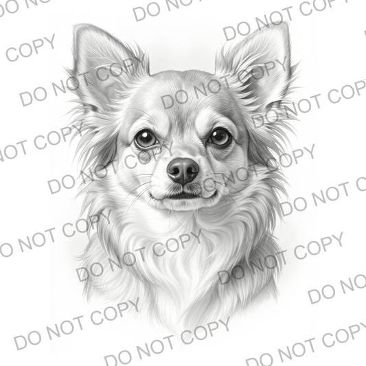 Sketchy Chihuahua, Long Haired (limited to 15)