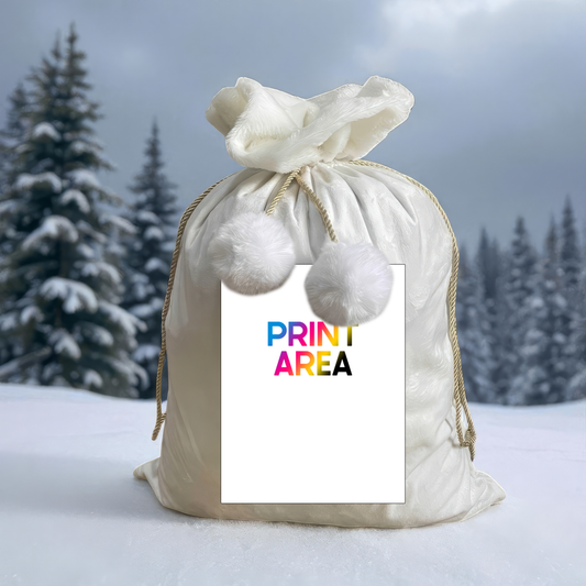 TCQ Luxury Velvet White Christmas Sack