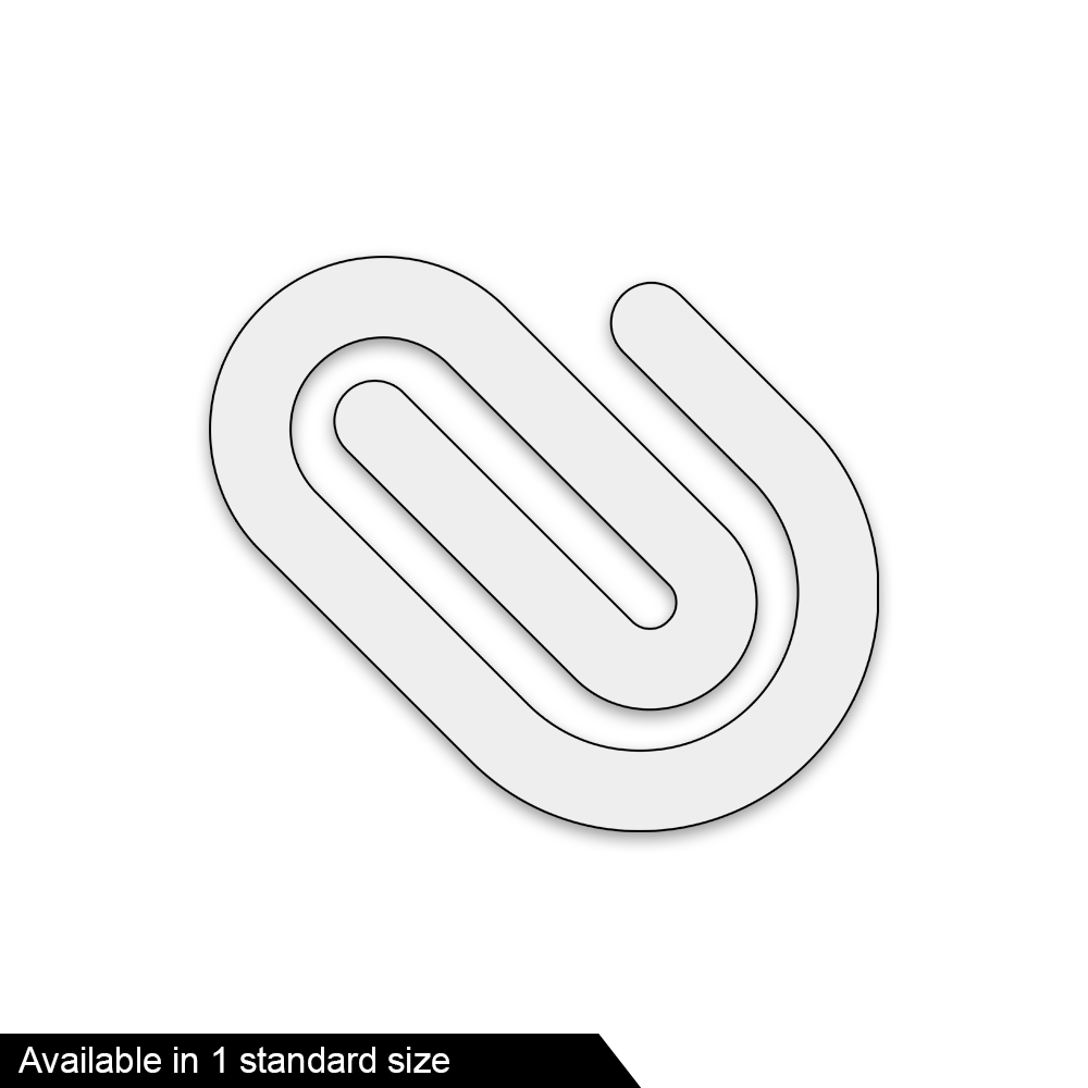 Acrylic oversized paperclip - blank