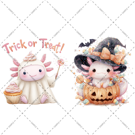 Halloween Axolotl PNGs