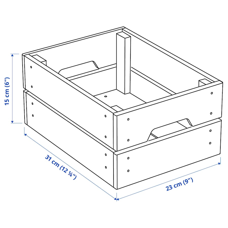 Small wooden crate